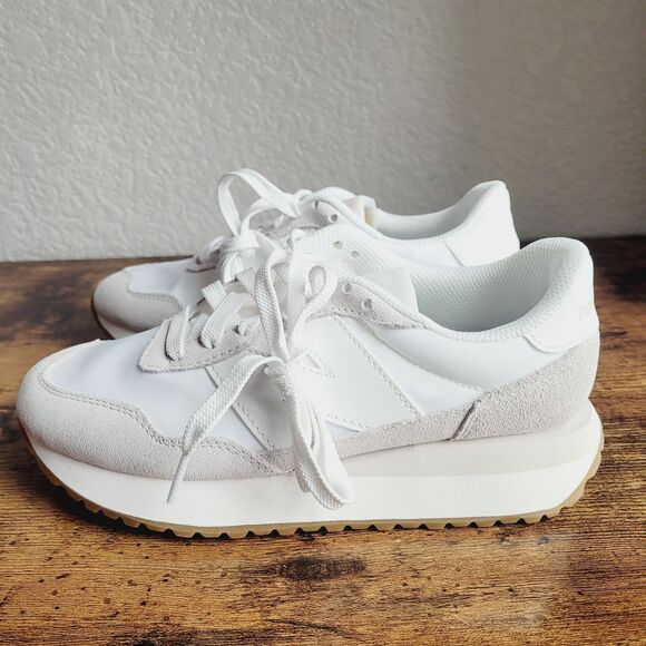 New Balance 237 WS237NN Womens Sneakers Casual Shoes Size 6 Gray Beige Suede New - Picture 6 of 8